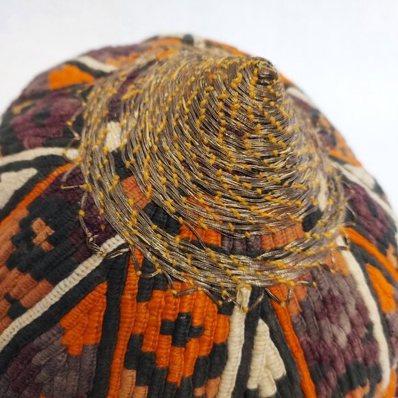 Turkmen chodur hat Afghan embroidery skull cap turkoman Tribal handmade Beanie - Picture 8 of 11